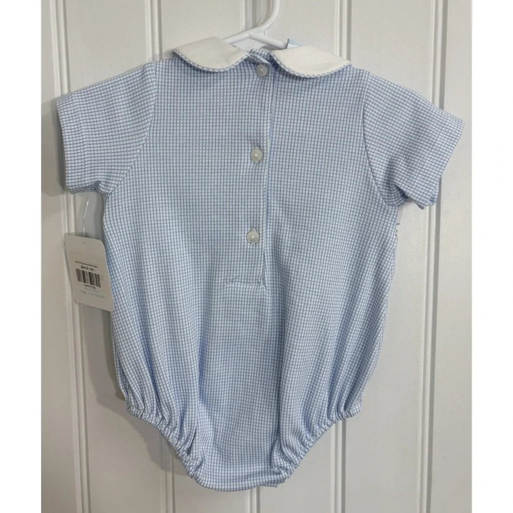 Petit Bebe Boys Wagon Bubble Size 3 Months Infant Hand Smocked Cotton Heritage